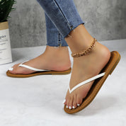 Lurnyet Women Comfor Cushion Thong Flat Sandal