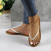 Lurnyet Women Comfor Cushion Thong Flat Sandal