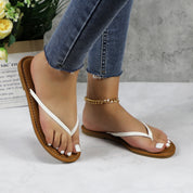 Lurnyet Women Comfor Cushion Thong Flat Sandal