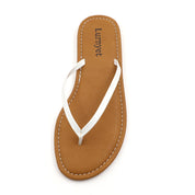 Lurnyet Women Comfor Cushion Thong Flat Sandal