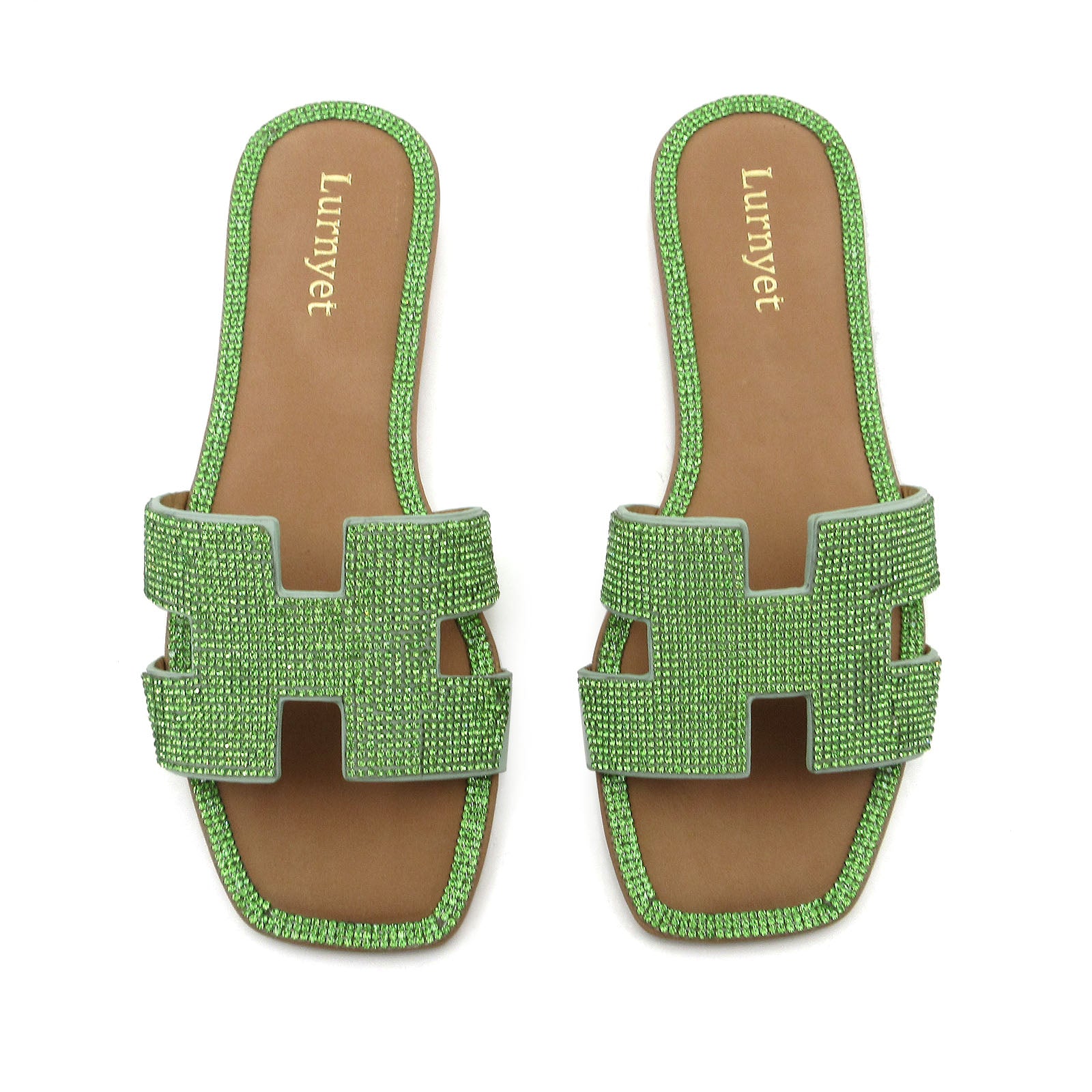 Women Rhinestone Embellished Flat Summer Sandal