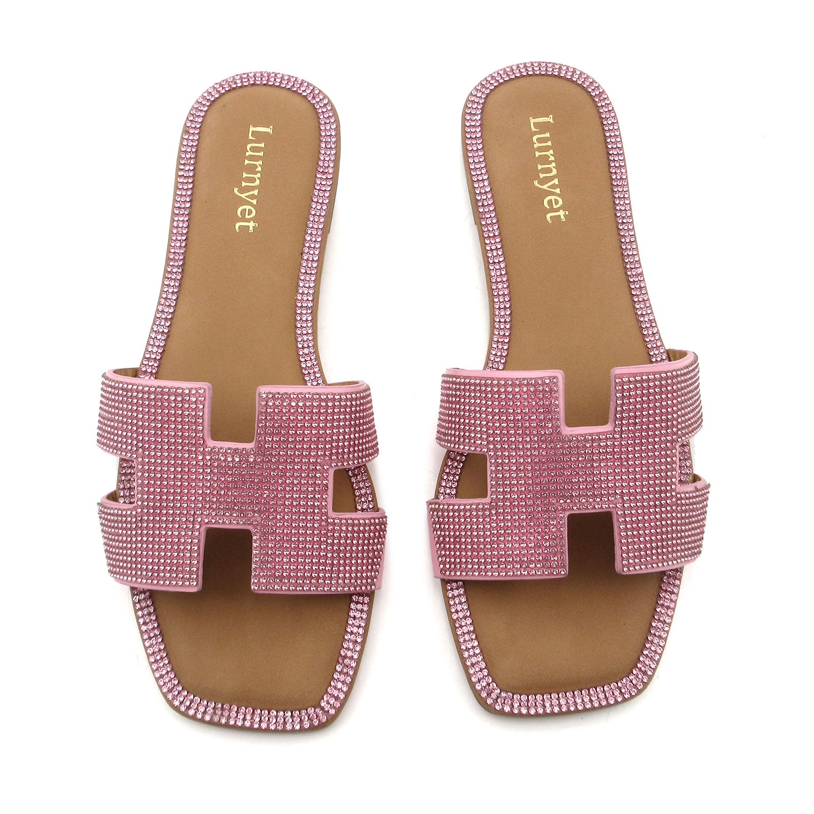 Women Rhinestone Embellished Flat Summer Sandal