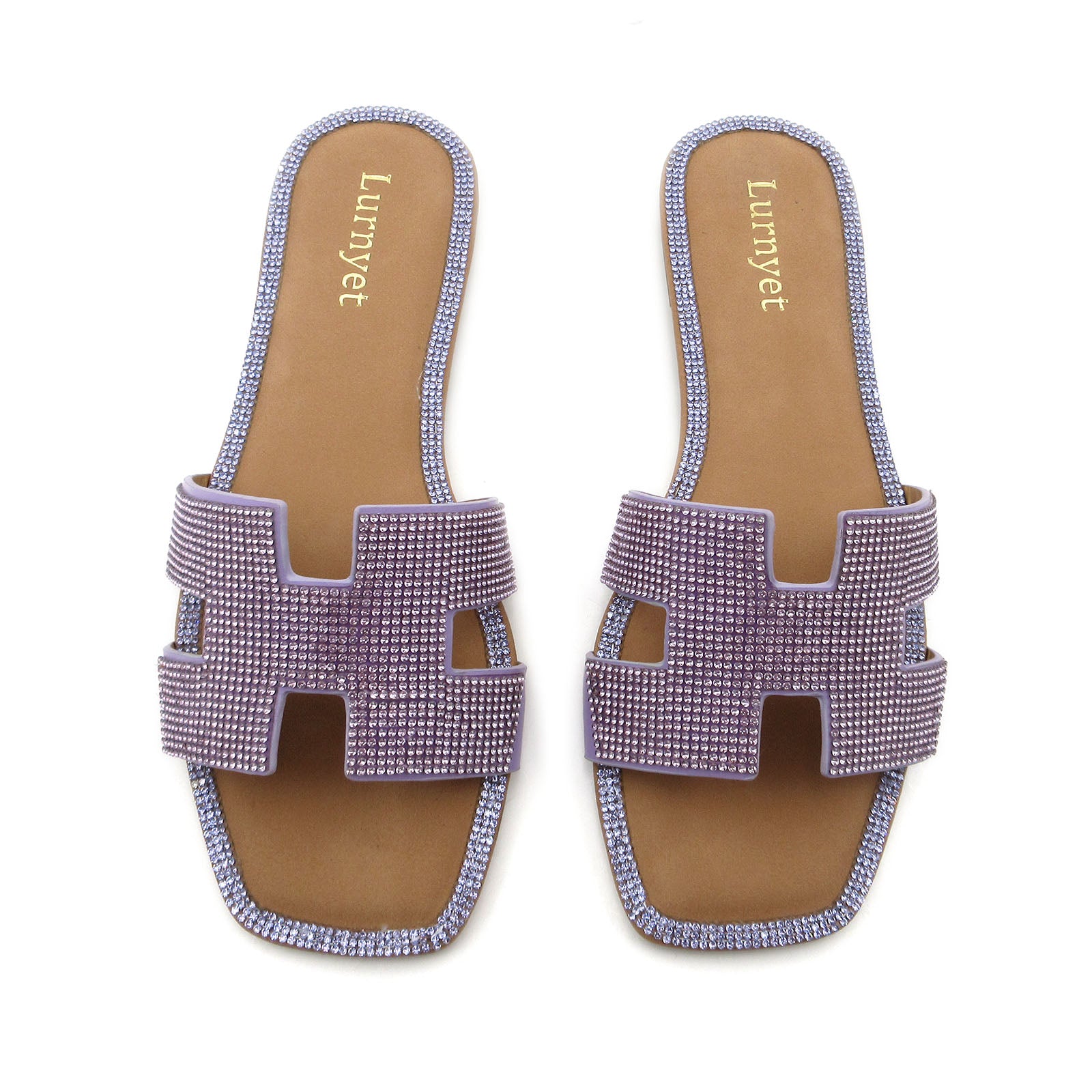Women Rhinestone Embellished Flat Summer Sandal