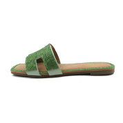 Women Rhinestone Embellished Flat Summer Sandal